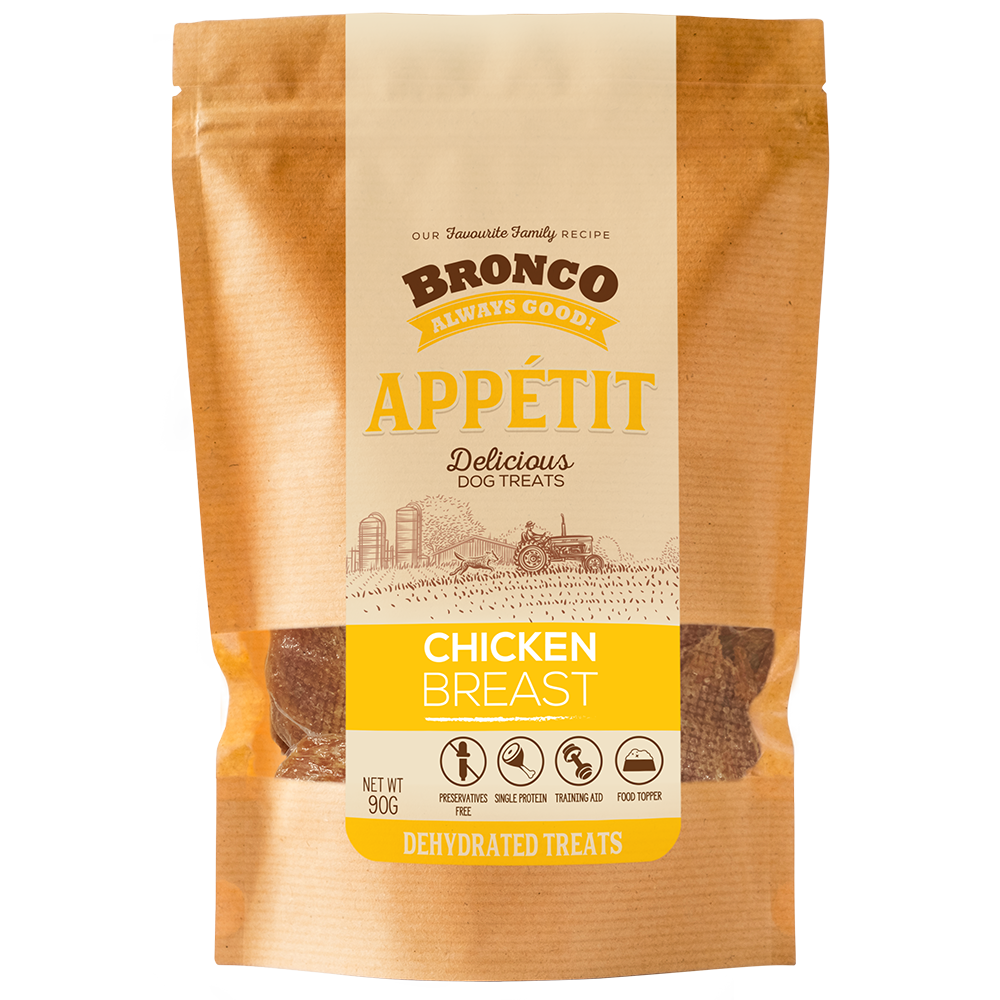 $4 OFF: Bronco Appetit Chicken Breast Dehydrated Dog Treats 90g
