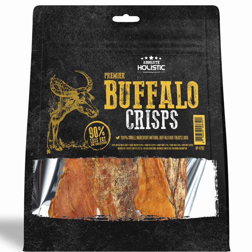 Absolute Holistic Premier Buffalo Crisps Grain-Free Dog Chews