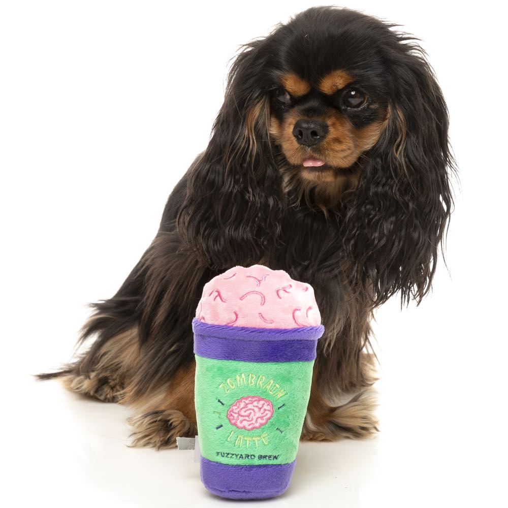 15% OFF: FuzzYard Halloween Zombrain Latte Plush Dog Toy