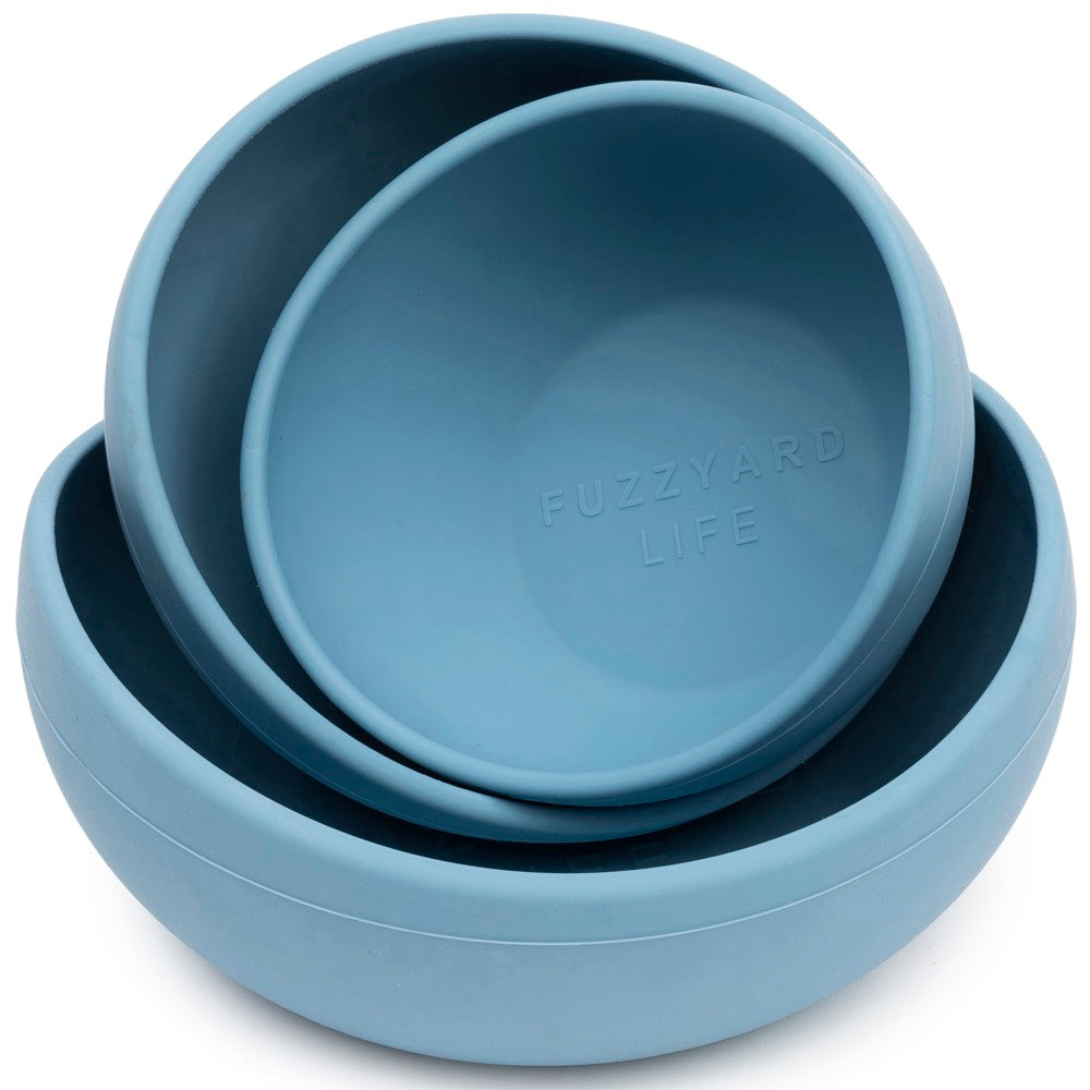 15% OFF: FuzzYard Life Silicone Dog Bowl (French Blue)