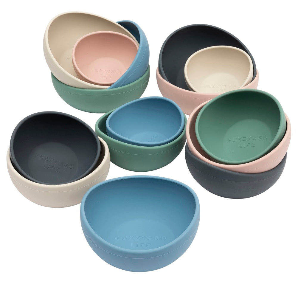 15% OFF: FuzzYard Life Silicone Dog Bowl (Soft Blush)