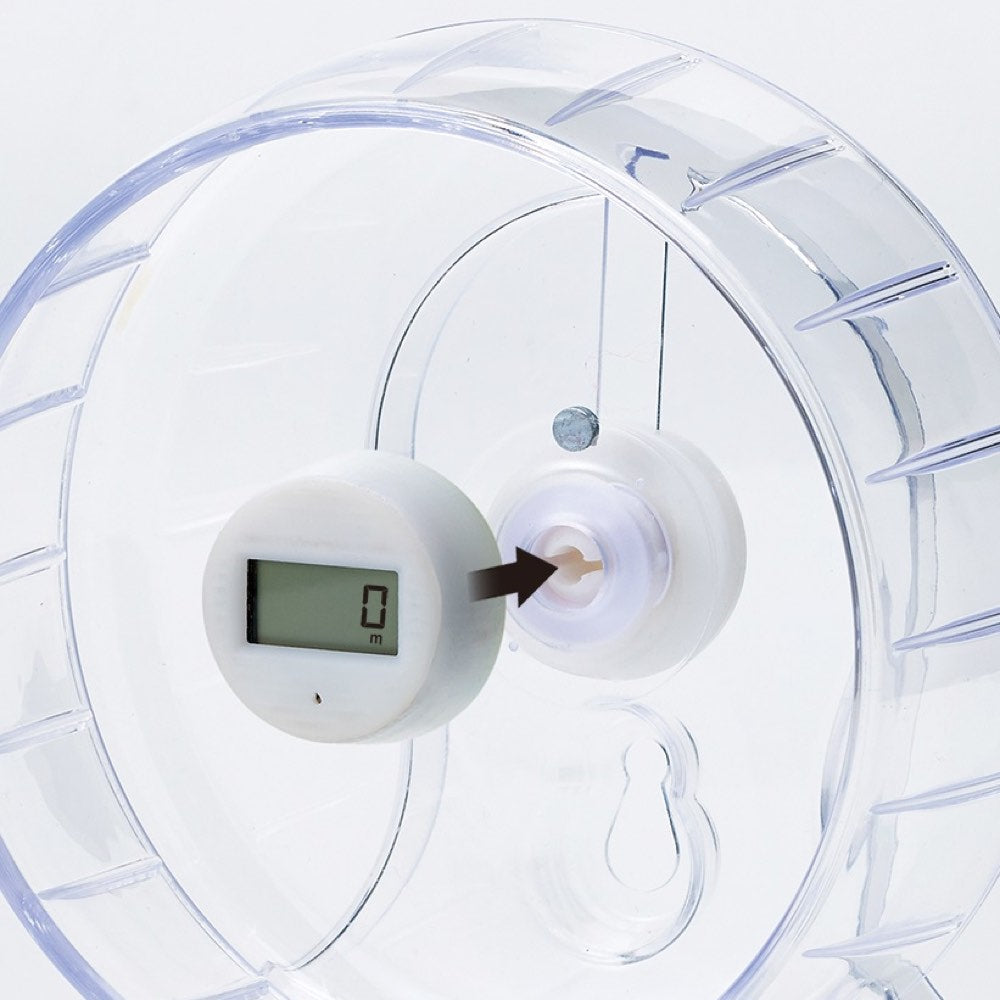 Marukan Clean & Clear Hamster Wheel With Running Meter (17cm)