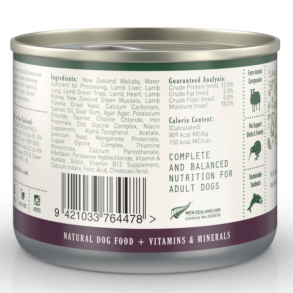 30% OFF: Zealandia Wild Wallaby Canned DOG Food 185g